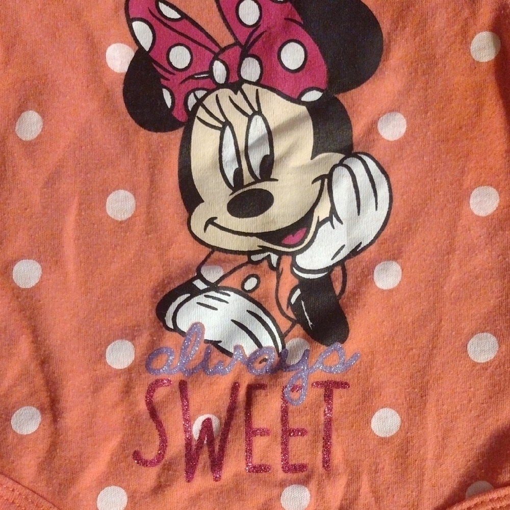 Disney Orange and White Minnie Mouse Bodysuit - Picture 3 of 3